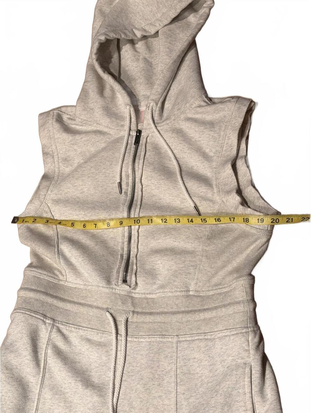 Free People Movement "Making It" Jumpsuit Womens XL Gray Fleece Cozy Pockets - Picture 9 of 12